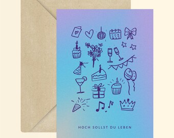 Kaart Hoog zul je leven + envelop