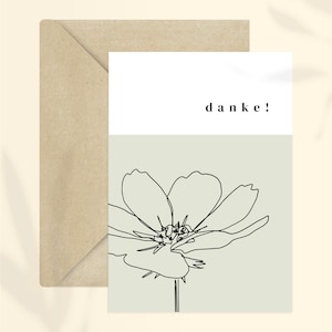 Carte de remerciement + enveloppe