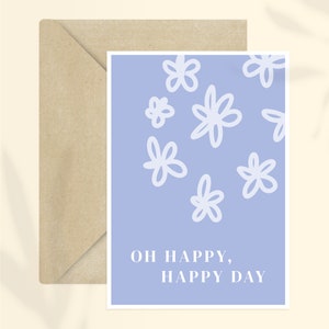 Karte Oh Happy Day + Umschlag