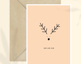 Kaart Ho Ho Ho + envelop