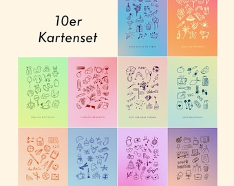 Kaartenset van 10 + enveloppen
