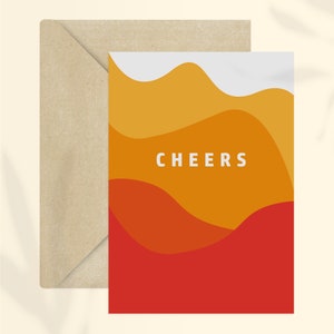 Karte Cheers + Umschlag