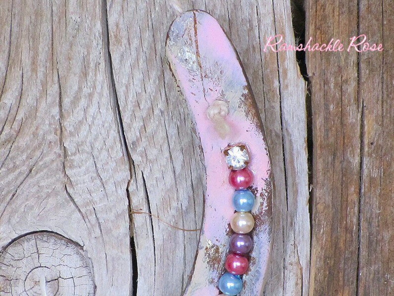 adorable shabby ballerina horseshoe, ballet, pastel, shabby chic, rhinestones, equestrian, horses, barn decor, rustic glam, cowg