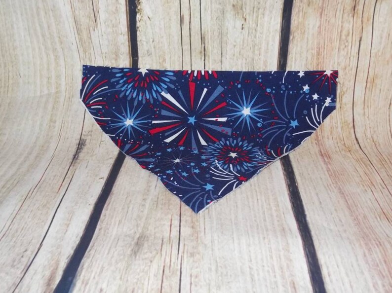 Burst of Freedom Bandana Independence Day Reversible Stars Bandana Fireworks Bandana DogCat Bandana Fourth of July 4th of July
