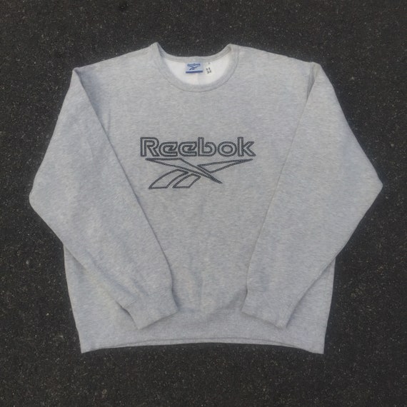 REEBOK vintage 90s Reebok gran logo spellout sudadera XL | Etsy