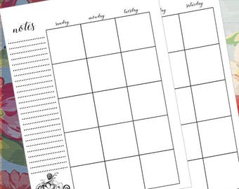 happy planner inserts printable planner blank weekly etsy