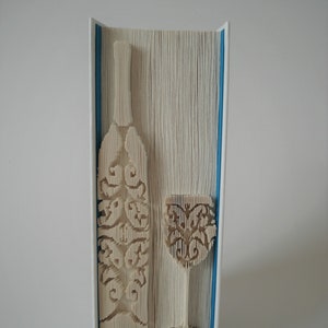 Wine Bottle and Glass book fold pattern, Cut and Fold pattern, book folding, Birthday, Christmas