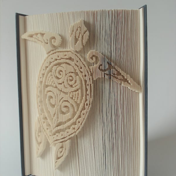 Turtle Book Fold Pattern, Cut and Fold Pattern, Book folding pattern, Turtle, Birthdays, Christmas