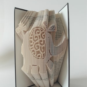 Elephant book fold pattern, book fold, animal, Birthday, Christmas