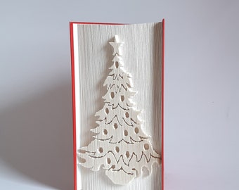 Christmas Tree 2 Book Fold Pattern, Cut and Fold Pattern, Tree, Christmas