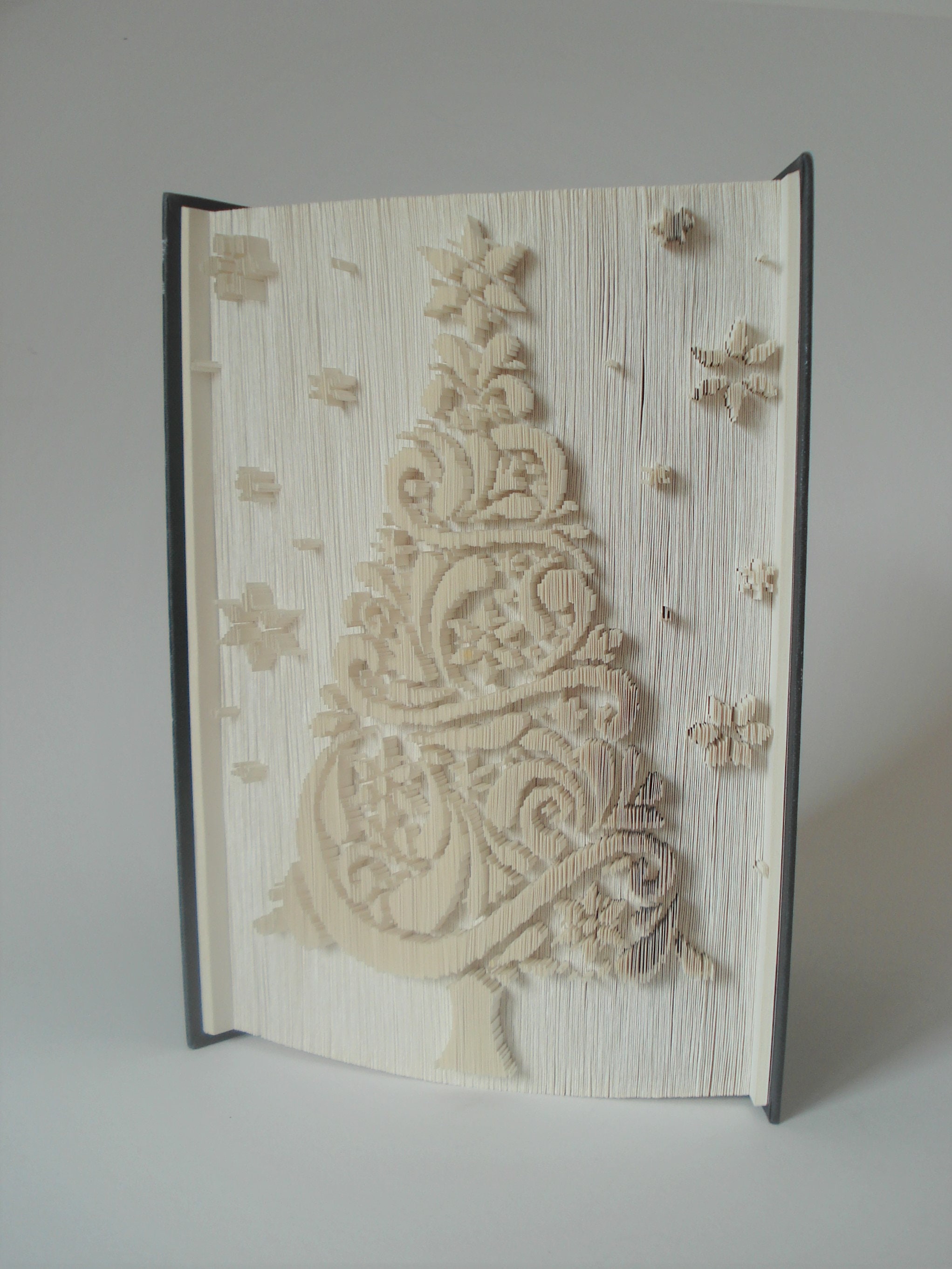 Christmas Tree Book Fold Pattern Cut and Fold Pattern Book | Etsy