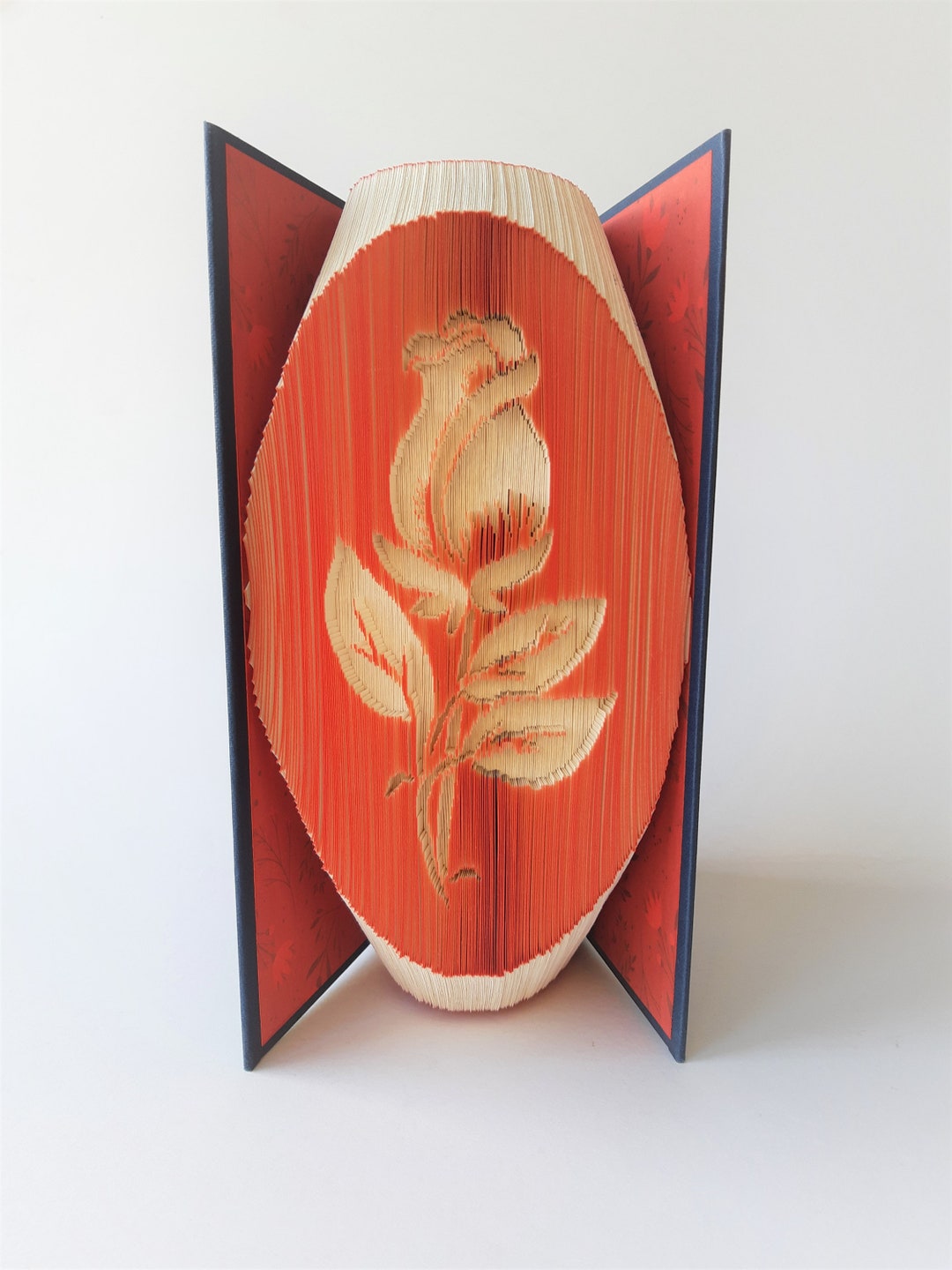 Flower 2 Book Fold Pattern, Book Art, Mothers Day, Christmas, Birthday ...