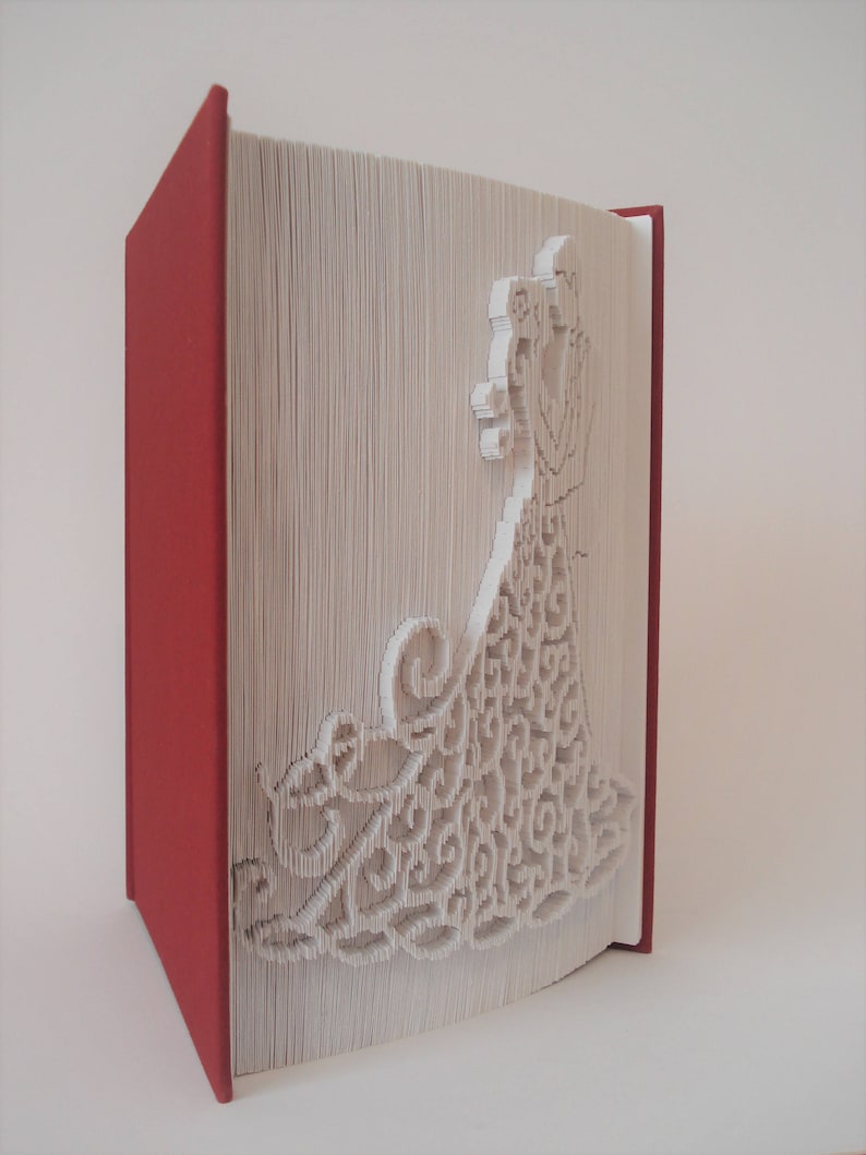 Wedding Book Fold Pattern Cut and Fold Pattern Bride and Etsy