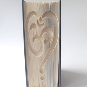 Ohm Book Fold PATTERN, cut and fold pattern, Book folding, Christmas, Birthday, yoga