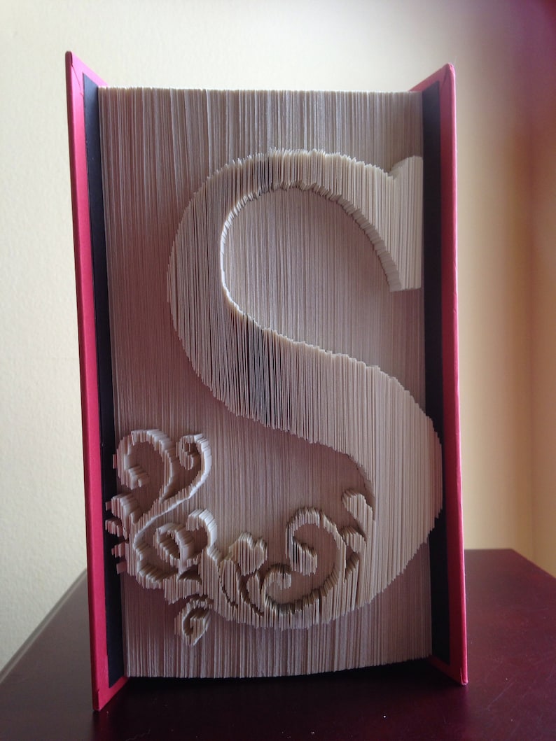 The Letter S Book Fold PATTERN Cut and Fold Pattern Etsy Canada