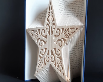 Christmas Star Book Fold Pattern, Christmas, Festive
