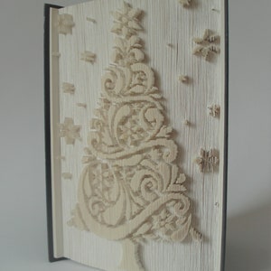 Christmas Tree Book Fold Pattern, Cut and Fold Pattern, Book Folding ...