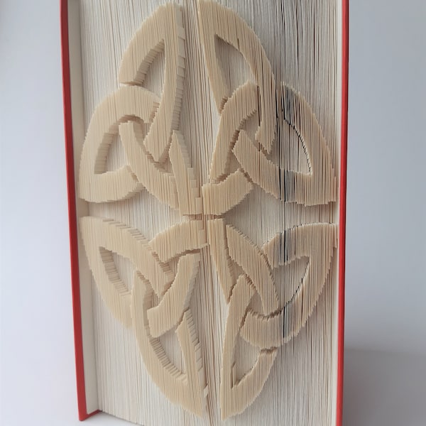 Celtic Knot Book Fold PATTERN, Cut and Fold patternn, gift, Book folding, Christmas, Birthday