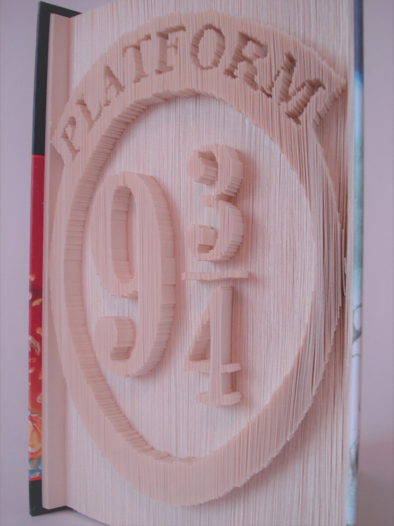 Harry Potter Platform 9 3/4 book folding Pattern Cut and Fold Etsy