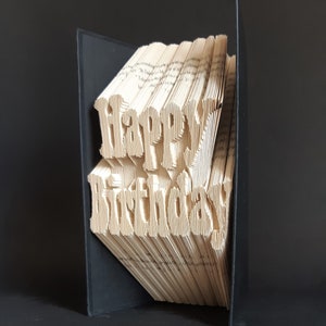 Happy Birthday Book Fold Pattern - Geburtstag - Geschenk - Buch falten