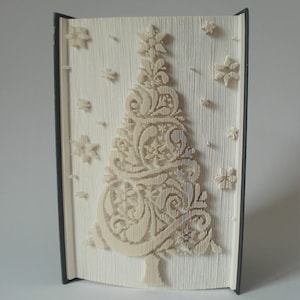 Christmas Tree Book Fold Pattern, Cut and Fold Pattern, Book Folding, Tree, Christmas