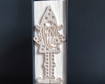Tall Christmas Gnome Book Fold Pattern, Cut and Fold Pattern, Book Folding, Christmas, gnome, elf