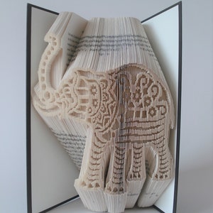 Elephant book fold pattern, book fold, animal, Birthday, Christmas
