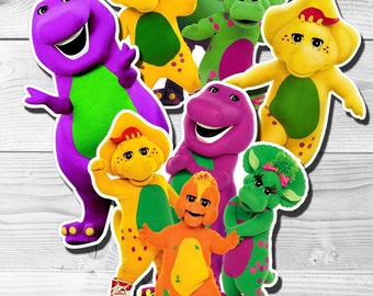 barney cake topper etsy
