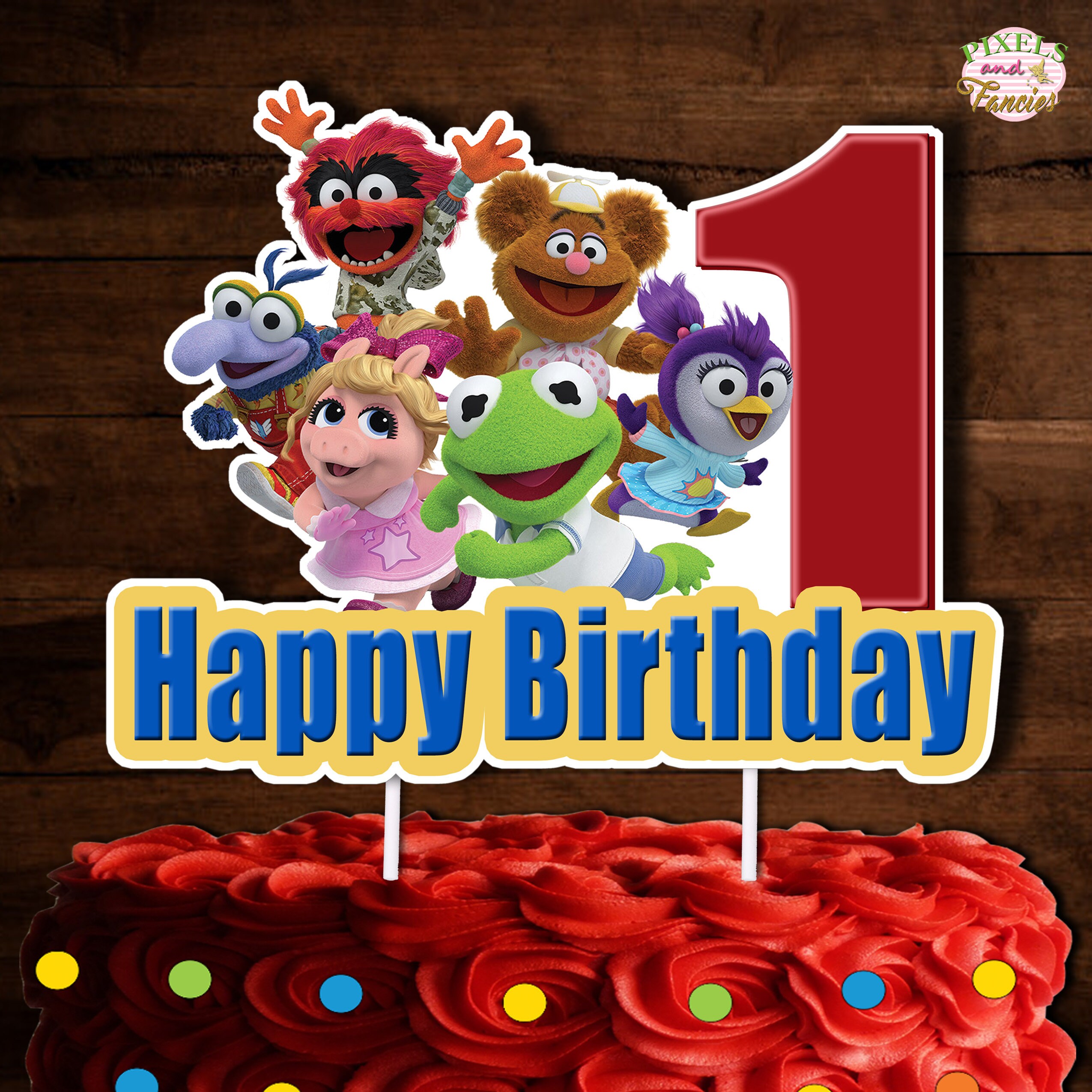 MUPPET BABIES Cake Topper 1 Muppet Babies Centerpiece Etsy