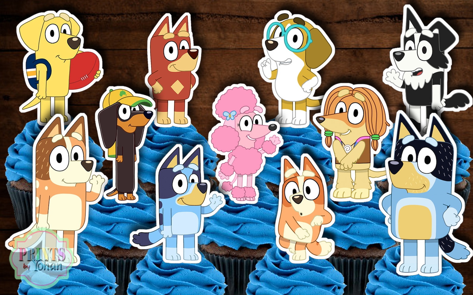 BLUEY CAKE Topper et CUPCAKE Toppers Bluey Centerpiece Etsy France