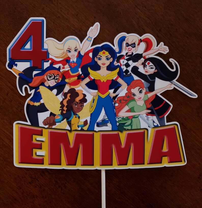 Birthday Decoration DC SUPERHERO GIRLS Cake Topper Dc Superhero Girls Centerpiece Dc Superhero Girls Cake Topper Cutout