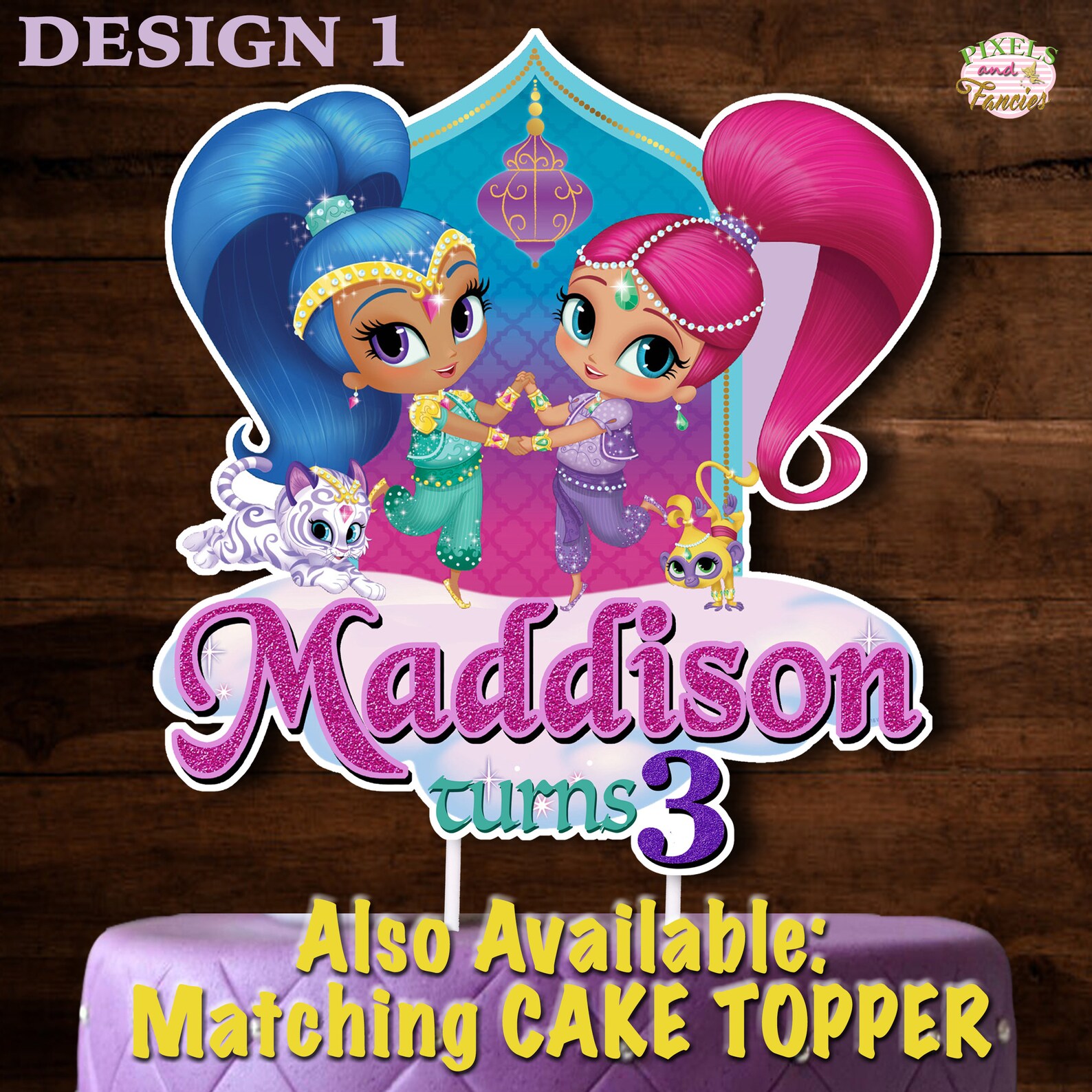SHIMMER and SHINE Cupcake Toppers Shimmer and Shine Cupcake | Etsy