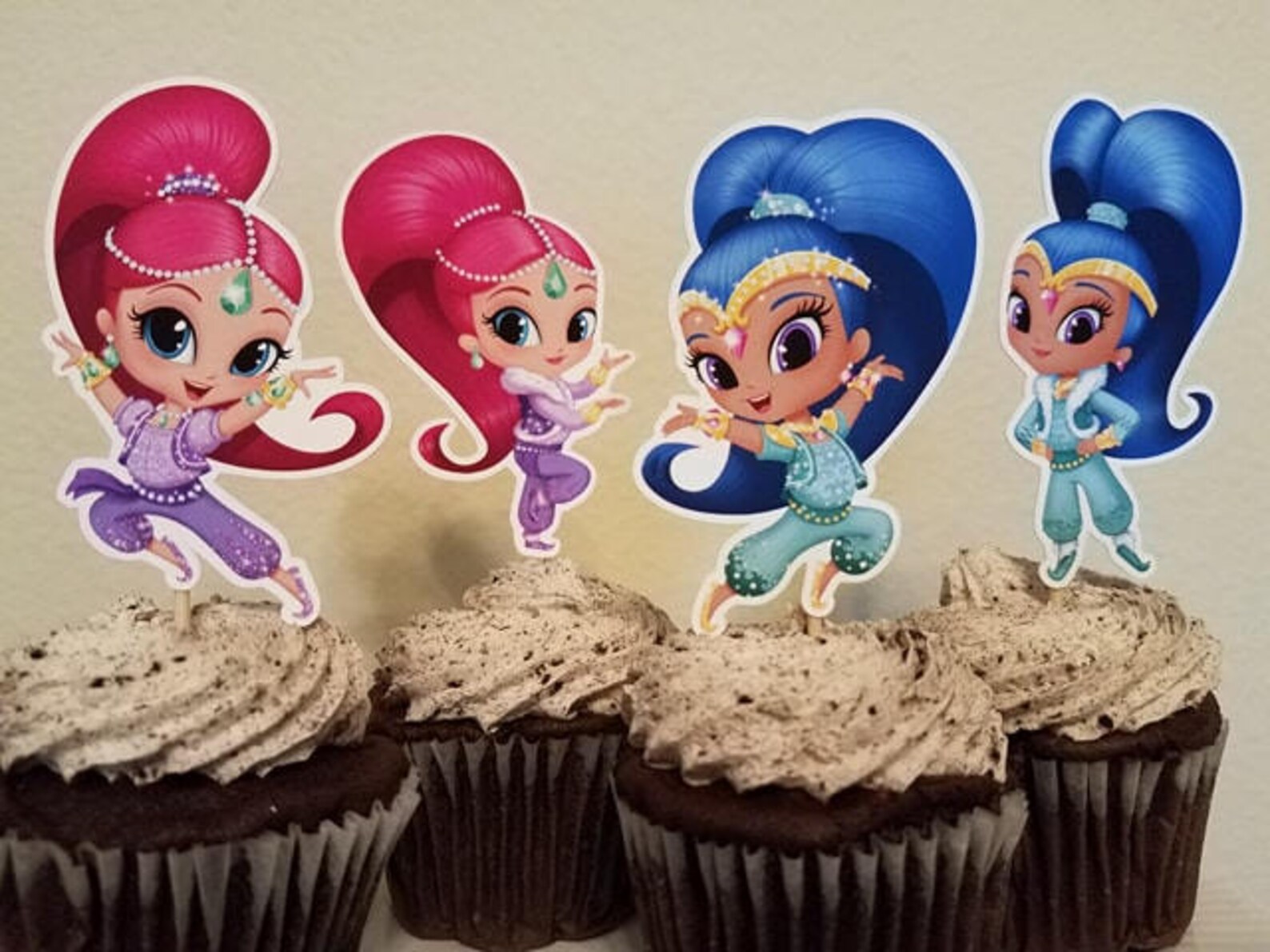 SHIMMER and SHINE Cupcake Toppers Shimmer and Shine Cupcake | Etsy