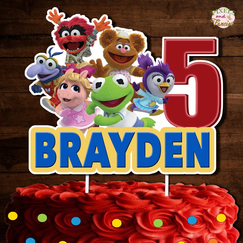 Muppet Babies Centerpiece MUPPET BABIES Cake Topper Muppet Babies Birthday Decoration Muppet Babies Cake Decoration