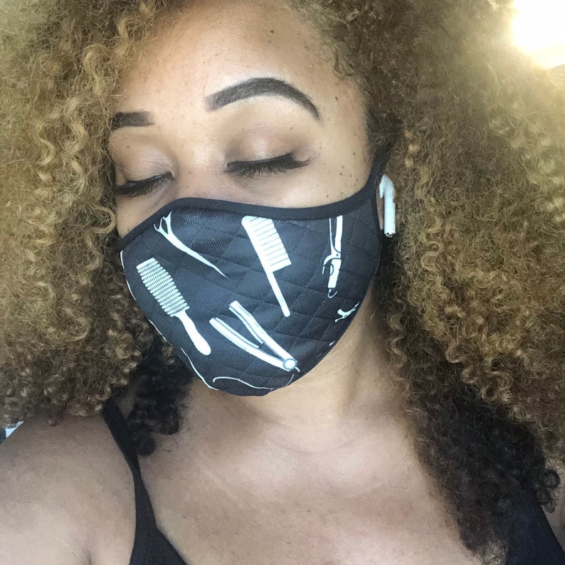 Best Seller Face Mask for Hair Stylist Black and White Etsy