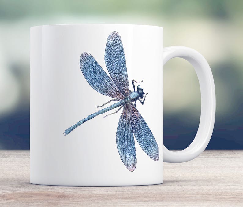 Dragonfly Coffee Mug Dragonfly Travel Mug Hot Coffee In A Etsy