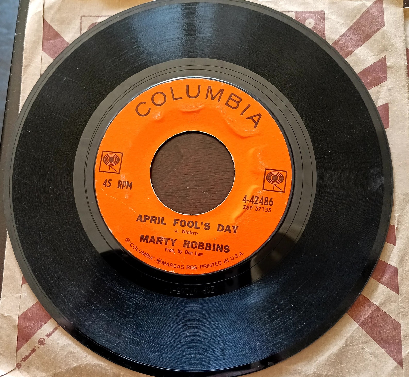 Vintage Columbia Record Marty Robbins 45 RPM set of 4 used Etsy