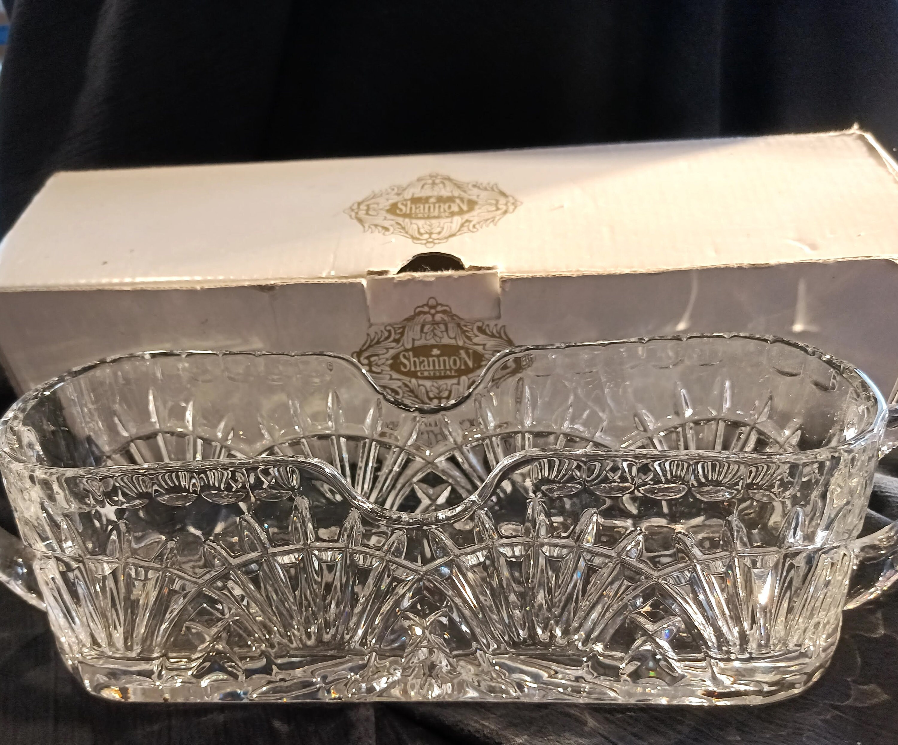 Vintage Shannon Crystal Cutlery Holder used Etsy