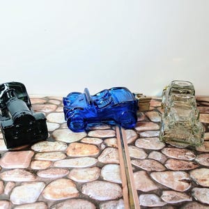 Glass Avon Antique Car Shape Cologne Bottle Empty  used Sold as each