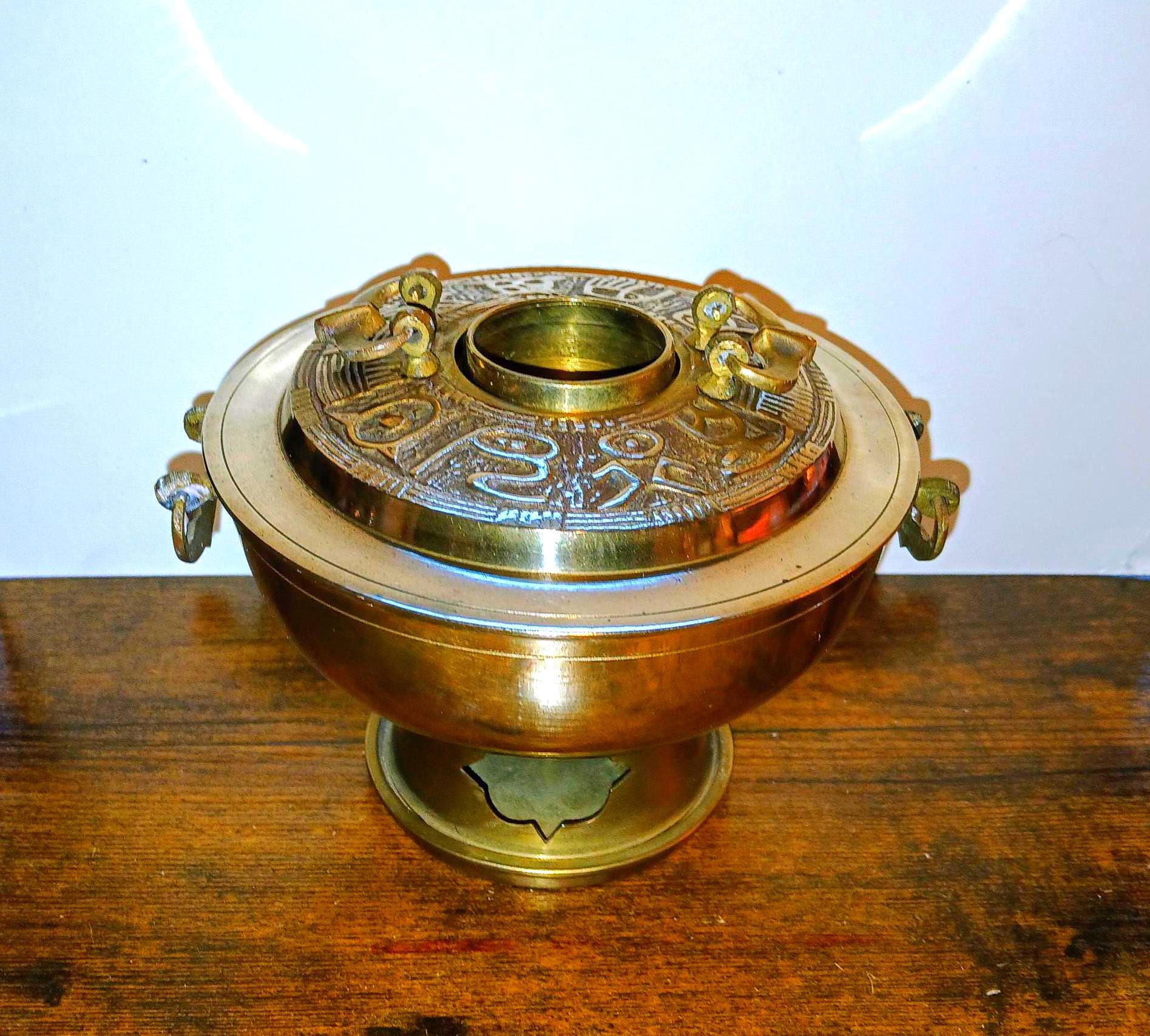Brass Hot Pot Rice/Soup Steamer " Sinseollo"  Hot Pot used "