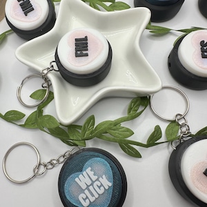 Fun fidget clicker keychains, with split reing keychain attachment, clicker keychain for fun, quirky keychain gifts with sayings, 1pc-1.42in