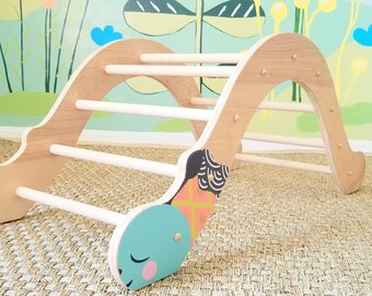 Pikler Climbing Arch Caterpillar for babies Montessori Inspired Wooden Climber Waldorf FREE USA SHIPPING
