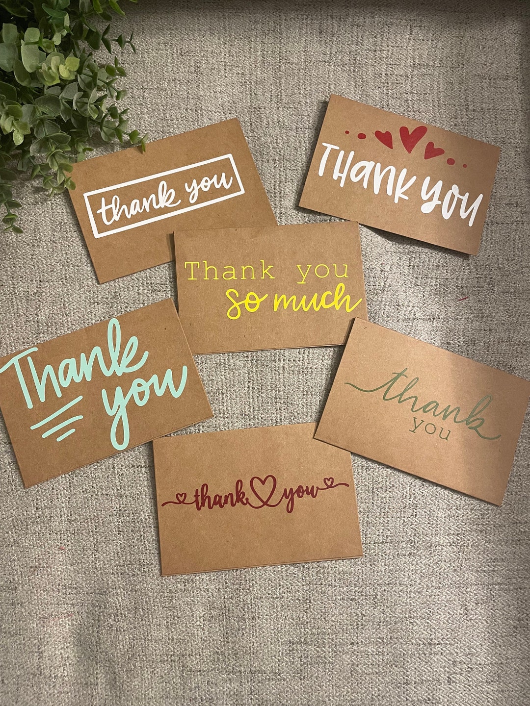 Minimalist Thank You Card Variety Pack Pack of 6 Cards Etsy