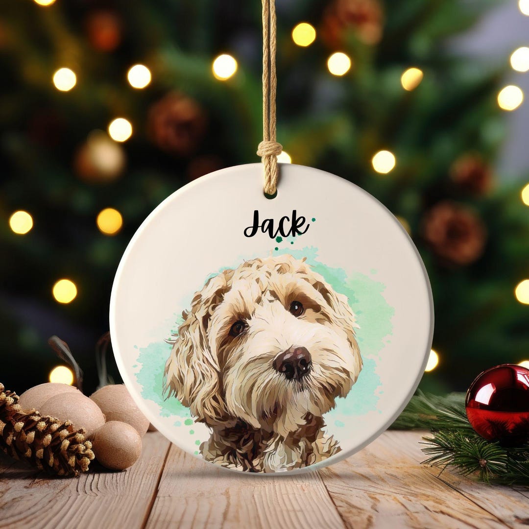 Pet Memorial Photo Ornament for Pet Loss Gift, Custom Christmas Dog Cat ...