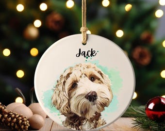 Enfeite de foto memorial para animal de estimação para presente de perda de animal de estimação, enfeite de Natal personalizado para cães e gatos, enfeite de animal de estimação Forever In Our Hearts, presentes de lembrança para animais de estimação