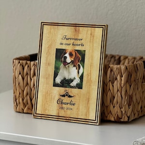 Cadeau commémoratif pour animal de compagnie, Je vous ai aimé toute votre vie, Sympathie pour animal de compagnie, Cadre avec support, Cadre en cas de perte d'un animal de compagnie, Cadeau commémoratif pour chien, Cadre à clip