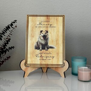 Personalized Pet Memorial Printed - Wood Photo Plaque- Dog Loss Gift - Dog Memorial Frame - Pet Loss Gift Dog - Pet Memorial