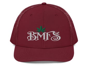 BMFS Pot Leaf Embroidery Trucker Cap | R112 | Billy Lot | 33 Lid | BMFS