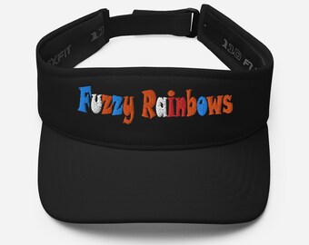 Fuzzy Rainbows | Flat Embroidery | Inspired Strings Art Cap | Lot Style Visor | Bluegrass Band Swag