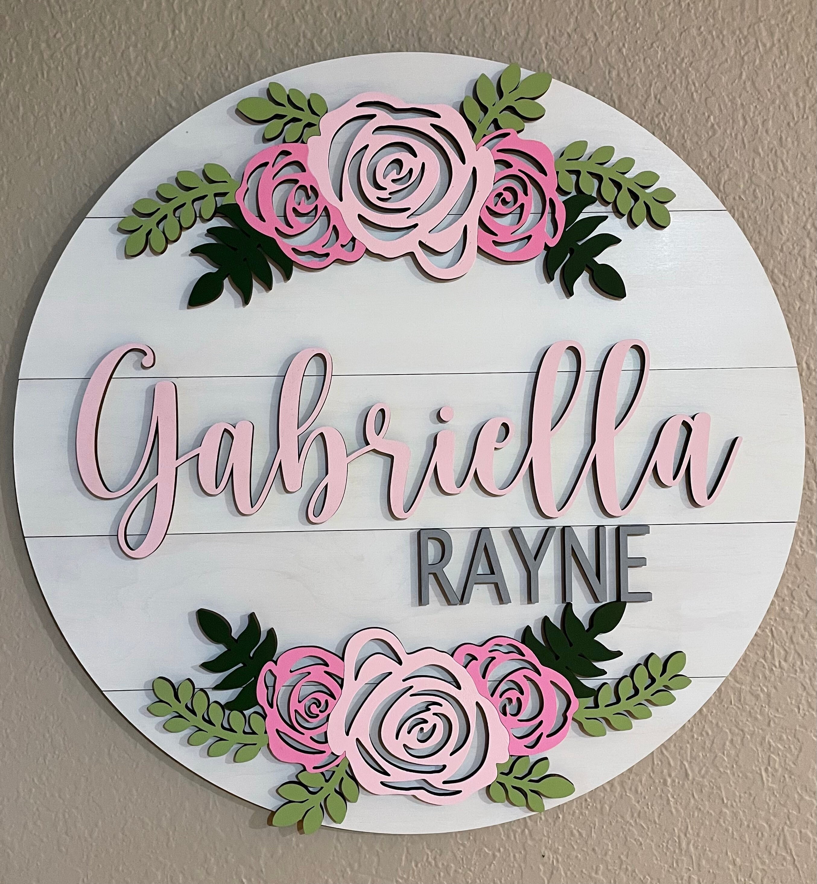 Name Sign Girl Rustic Rectangular Girls Name Sign - Etsy